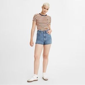 Levi’s high waisted mom shorts 25